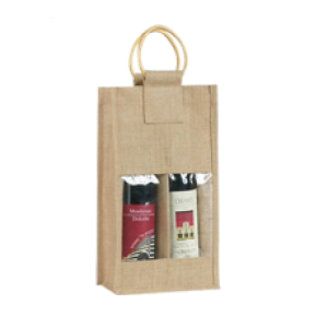 Two Bottle Bag with cane handle